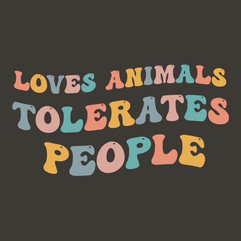 Loves Animals Tolerates People Funny Animal Lover Wildlife Pullover Ho Bucket Hat by cm-arts | Artistshot