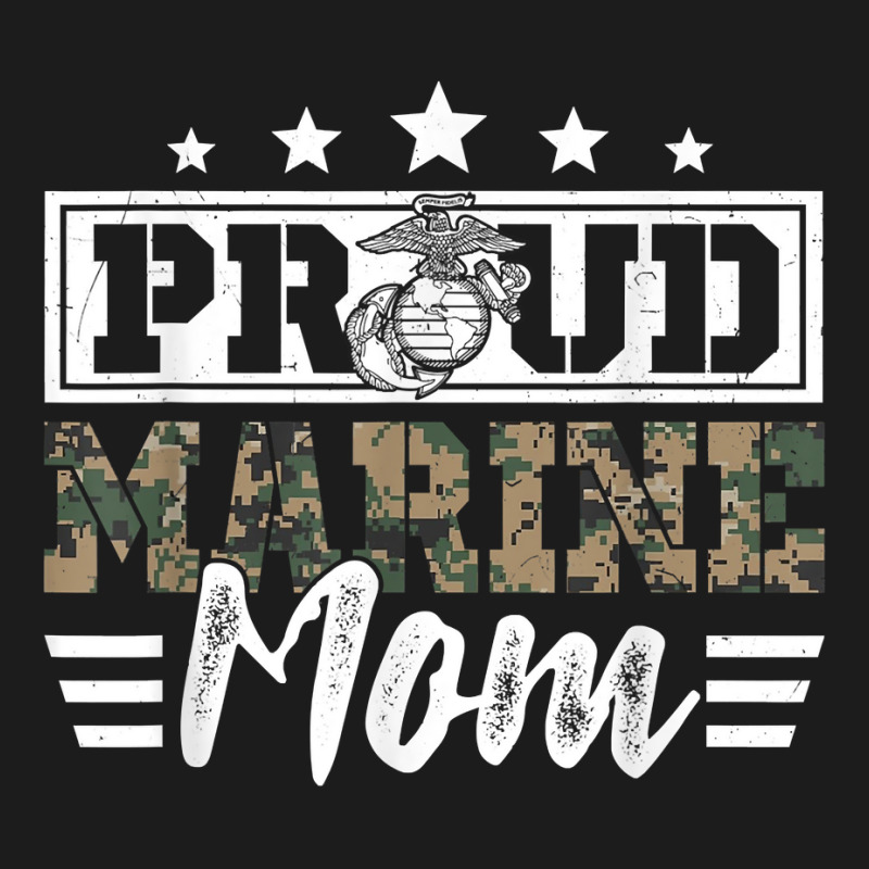 Proud Marine Military Veteran Mom Mama Mommy Mother's Day T Shirt Hoodie & Jogger set by cm-arts | Artistshot