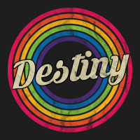 Destiny - Retro Rainbow Faded-style Classic T-shirt | Artistshot