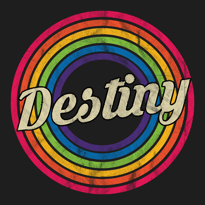 Destiny - Retro Rainbow Faded-style Classic T-shirt by poppyallen | Artistshot