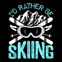 I D Rather Be Skiing Funny Gift, Skater Sports Wear Pocket T-shirt | Artistshot