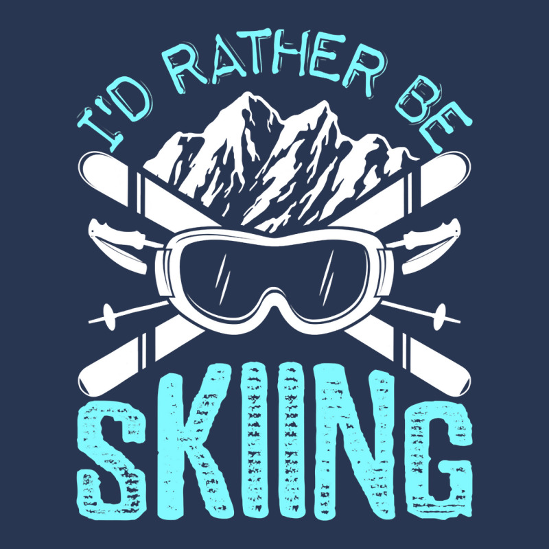 I D Rather Be Skiing Funny Gift, Skater Sports Wear Men Denim Jacket by Tisha Brown | Artistshot