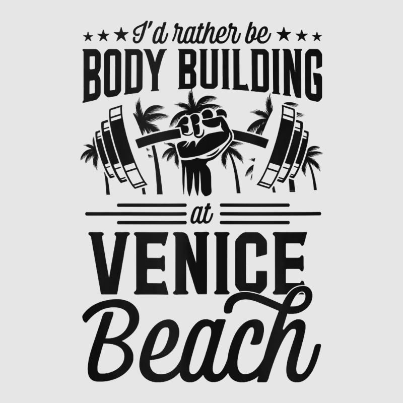 I'd Rather Be Body Building At Venice Weight Lifting Tank Top Full-length Apron | Artistshot