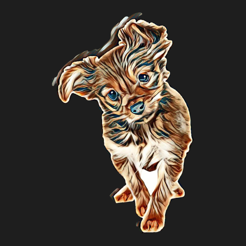 Puppy Russkiy Toy In Front Of White Background Classic T-shirt by Kemnabi | Artistshot