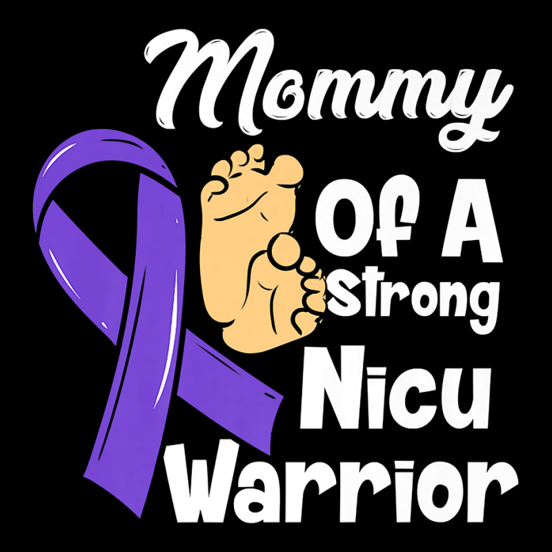 Mommy Of A Strong Nicu Warrior Baby Purple Ribbon Awareness Premium T Adjustable Cap | Artistshot