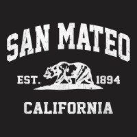 San Mateo California Ca Vintage State Athletic Style T Shirt T-shirt | Artistshot