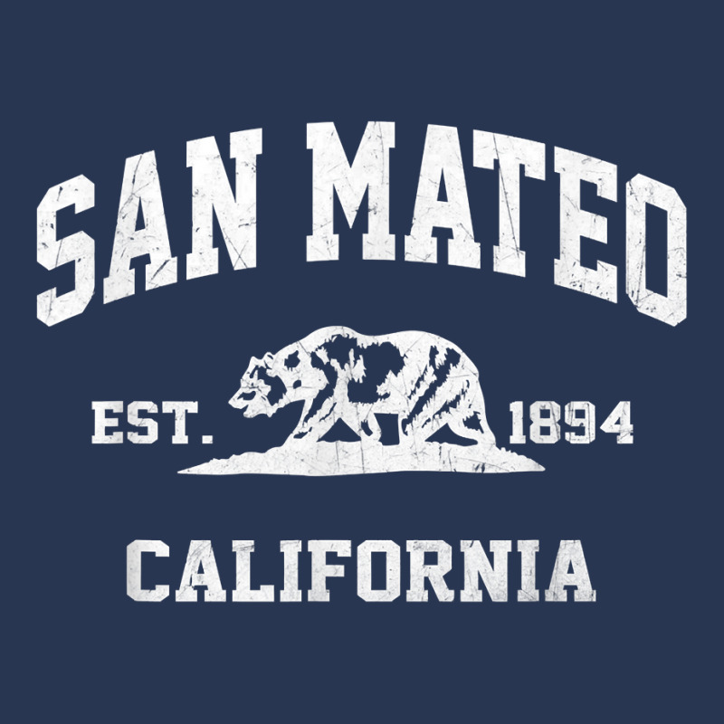 San Mateo California Ca Vintage State Athletic Style T Shirt Men Denim Jacket by cm-arts | Artistshot