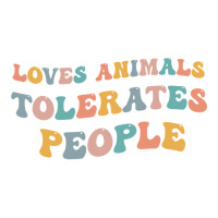 Loves Animals Tolerates People Funny Animal Lover Wildlife Pullover Ho V-neck Tee | Artistshot