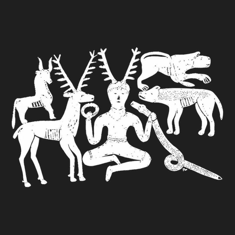 God Cernunnos And Animals From The Gundestrup Cauldron  Fitted T-Shirt by saterseim | Artistshot