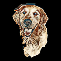 Smiling Dog On White. A Old Golden Retriever Portrait On Isolated Back Youth Zipper Hoodie | Artistshot