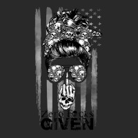 Messy Bun Skull Zero Fuck Given Halloween Usa Flag T Shirt Printed Hat | Artistshot