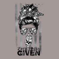 Messy Bun Skull Zero Fuck Given Halloween Usa Flag T Shirt Vintage Short | Artistshot