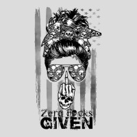 Messy Bun Skull Zero Fuck Given Halloween Usa Flag T Shirt Men's Polo Shirt | Artistshot