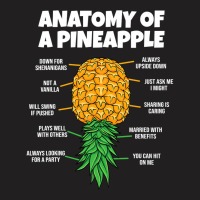 Anatomy Of A Pineapple Swinger Funny Upside Down Pineapple T-shirt | Artistshot