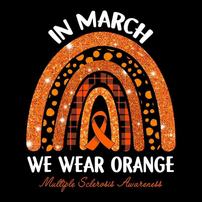 In March We Wear Orange Multiple Sclerosis Awareness Rainbow Toddler Sweatshirt | Artistshot