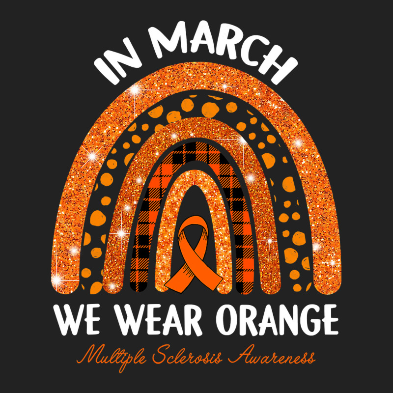 In March We Wear Orange Multiple Sclerosis Awareness Rainbow Backpack by Tisha Brown | Artistshot