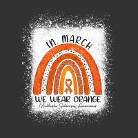 In March We Wear Orange Rainbow Multiple Sclerosis Awareness Baby Bodysuit | Artistshot