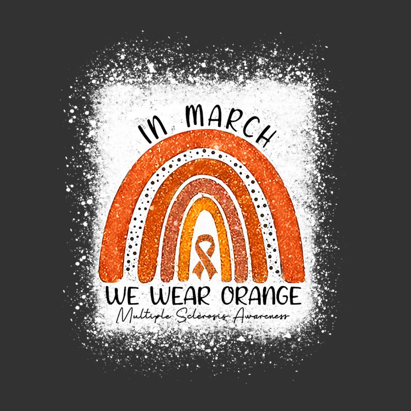 In March We Wear Orange Rainbow Multiple Sclerosis Awareness Baby Bodysuit | Artistshot