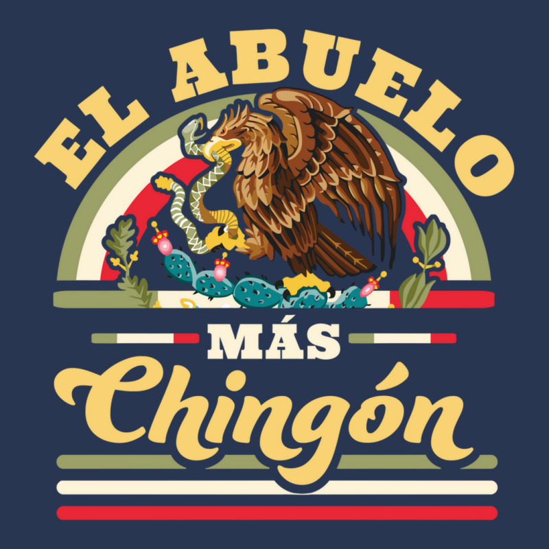 El Abuelo Mas Chingon Funny Mexican Flag Cool Grandpa Regalo Men Denim Jacket | Artistshot