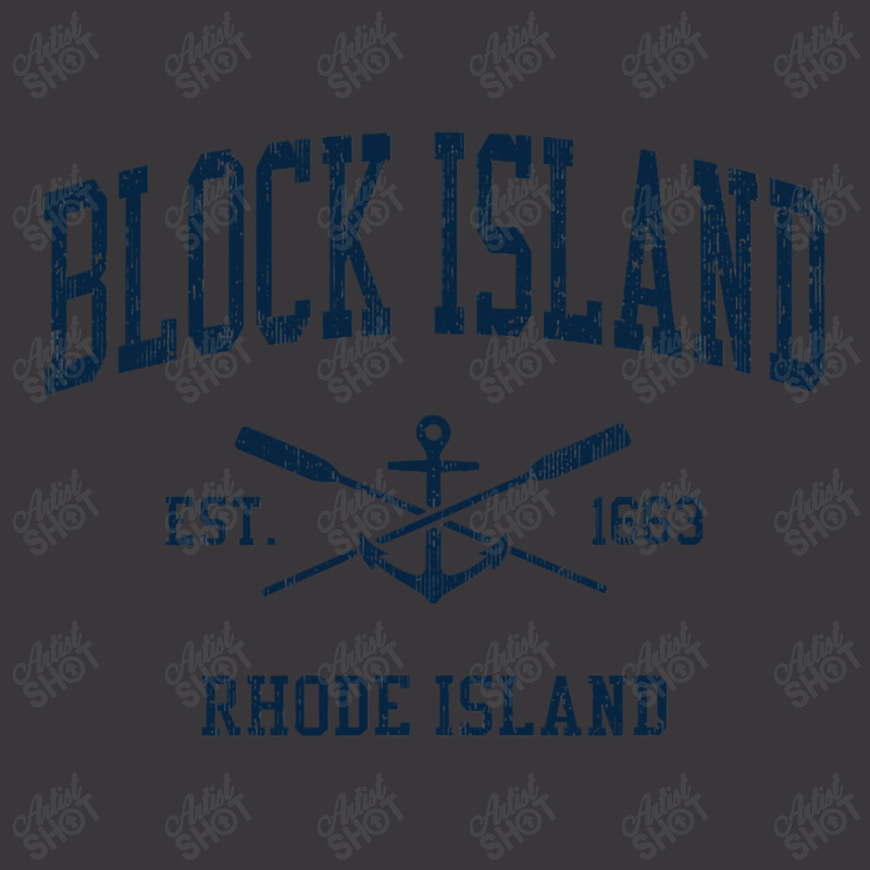 Block Island Ri Vintage Navy Crossed Oars & Boat Anchor Ladies Curvy T-Shirt by CUSER3772 | Artistshot