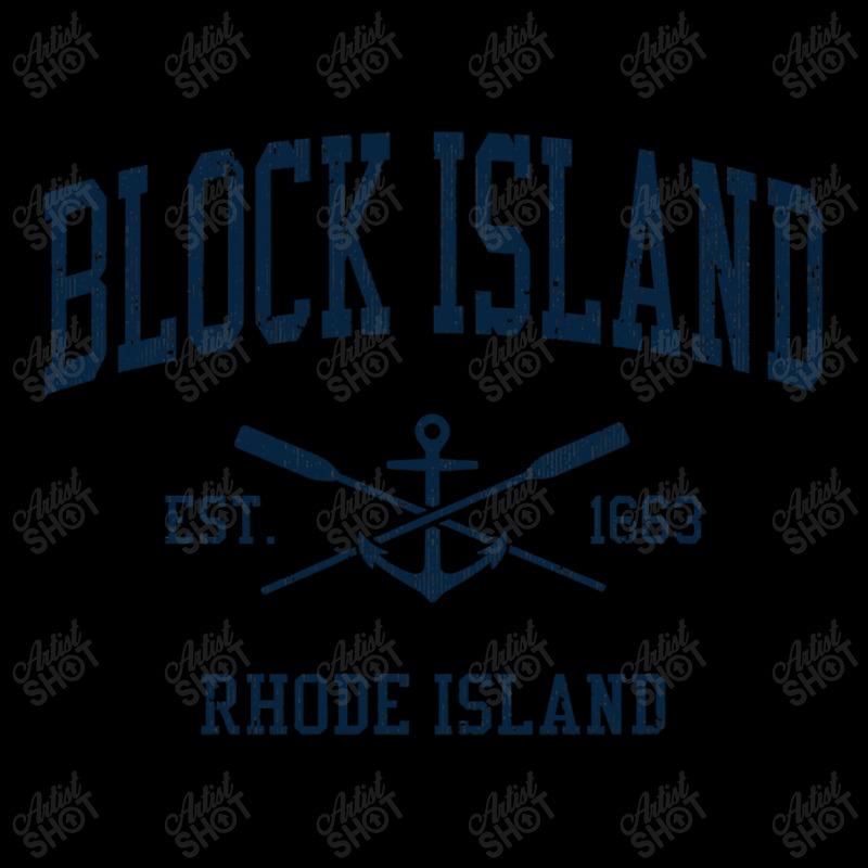 Block Island Ri Vintage Navy Crossed Oars & Boat Anchor Maternity Scoop Neck T-shirt by CUSER3772 | Artistshot