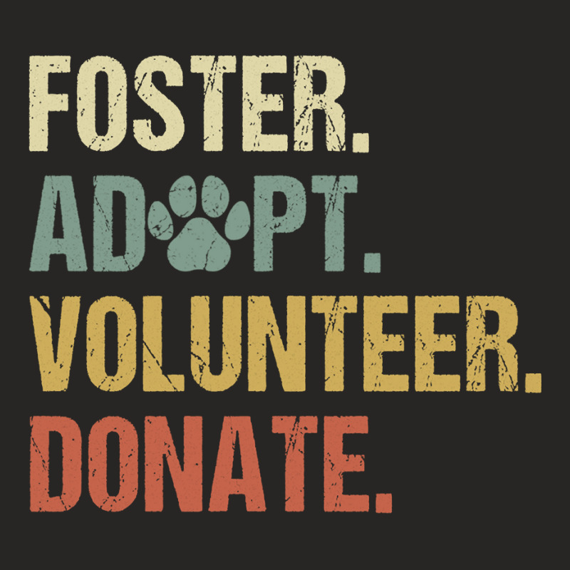 Vintage Foster Adopt Volunteer Donate Animals Rescue Shelter Long Slee Ladies Fitted T-Shirt by cm-arts | Artistshot