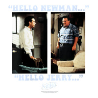 Womens Seinfeld Newman And Jerry V Neck T Shirt Sticker | Artistshot