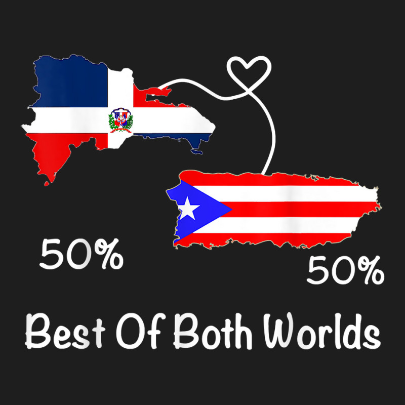 Half Puerto Rican Half Dominican Flag Map Combined Pr Rd T Shirt Classic T-shirt by cm-arts | Artistshot