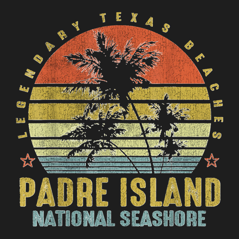 Padre Island National Seashore Retro Palm Sunset   Beach Classic T-shirt by AnaMercedesContreras | Artistshot