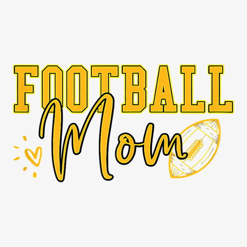 Womens Black Gold Football Mom Shirt Women Football Mother Football T Ladies Fitted T-Shirt by cm-arts | Artistshot