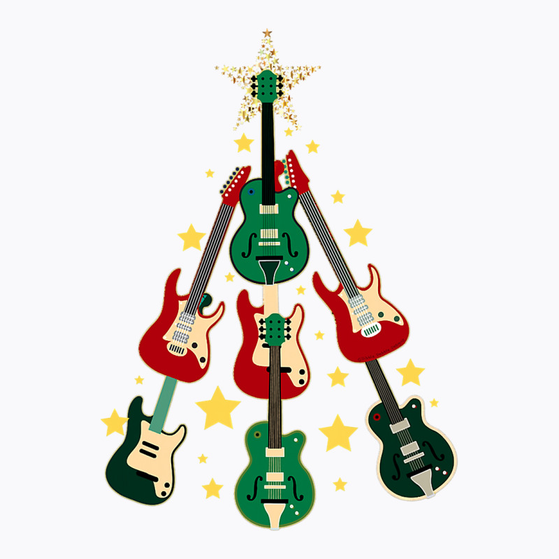 Cool Guitar Christmas Tree Guitar Lovers Christmas Tree T-shirt | Artistshot