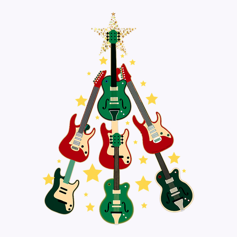 Cool Guitar Christmas Tree Guitar Lovers Christmas Tree Tank Top | Artistshot