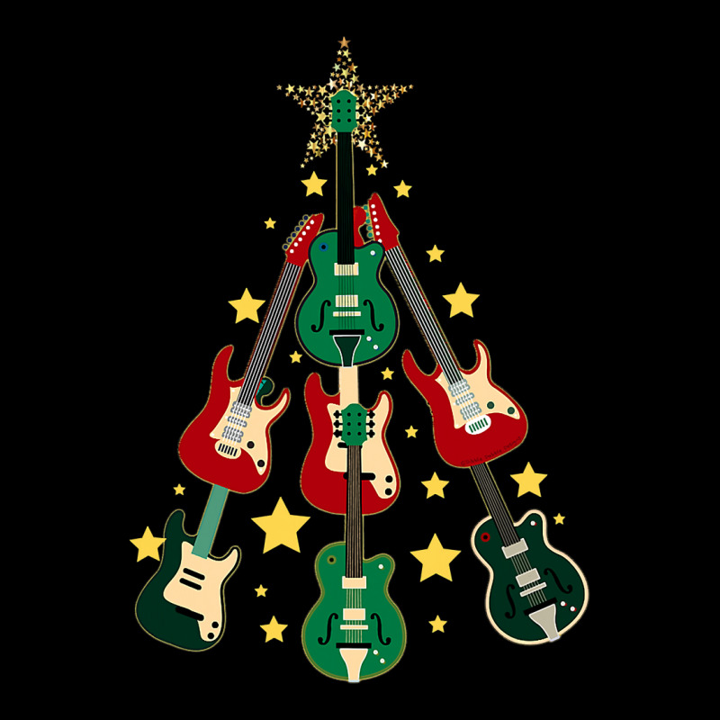 Cool Guitar Christmas Tree Guitar Lovers Christmas Tree Men's 3/4 Sleeve Pajama Set | Artistshot