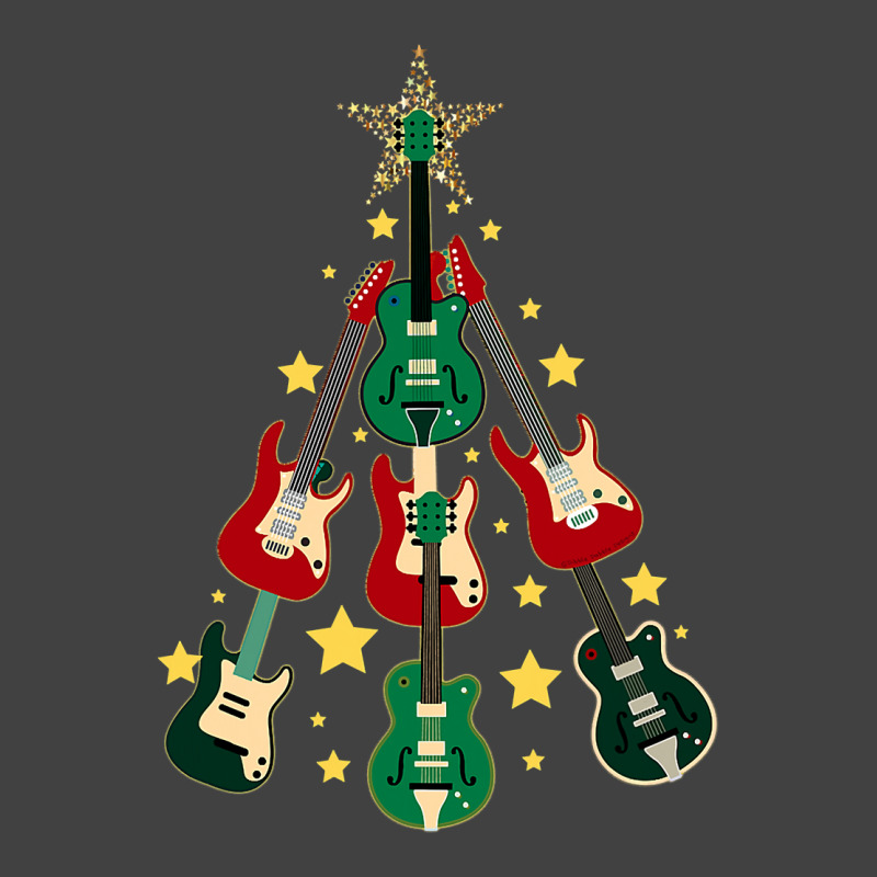 Cool Guitar Christmas Tree Guitar Lovers Christmas Tree Vintage T-shirt | Artistshot