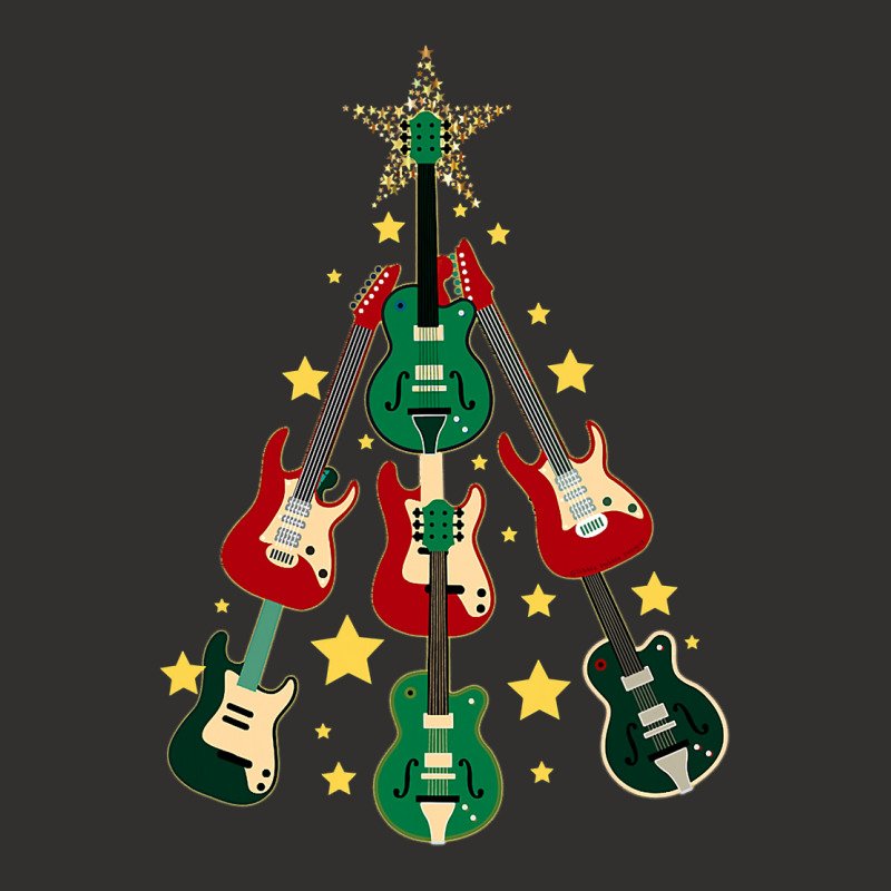 Cool Guitar Christmas Tree Guitar Lovers Christmas Tree Champion Hoodie | Artistshot