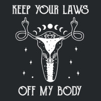 Womens Uterus Shirt Middle Finger Keep Your Laws Off My Body Tank Top Crewneck Sweatshirt | Artistshot