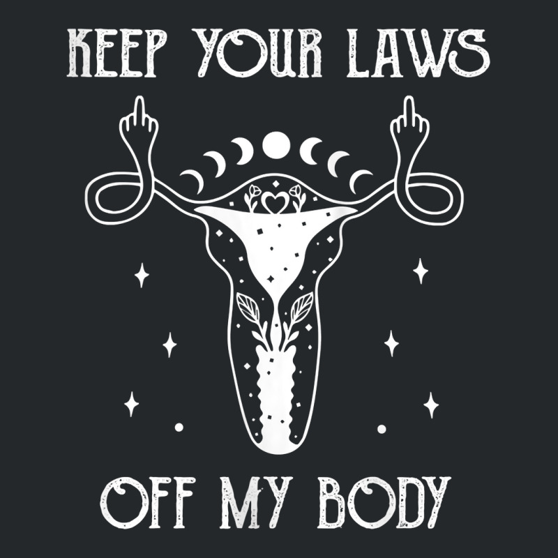 Womens Uterus Shirt Middle Finger Keep Your Laws Off My Body Tank Top Crewneck Sweatshirt | Artistshot