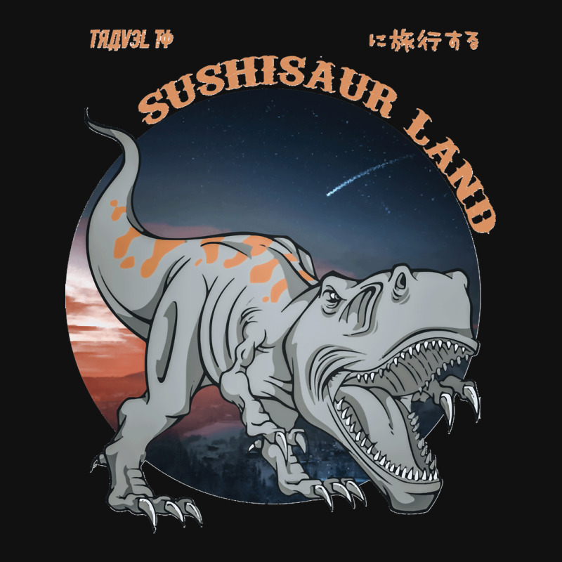 Sushisaur Land White Travel To Sushii Sour Land Portrait Canvas Print | Artistshot