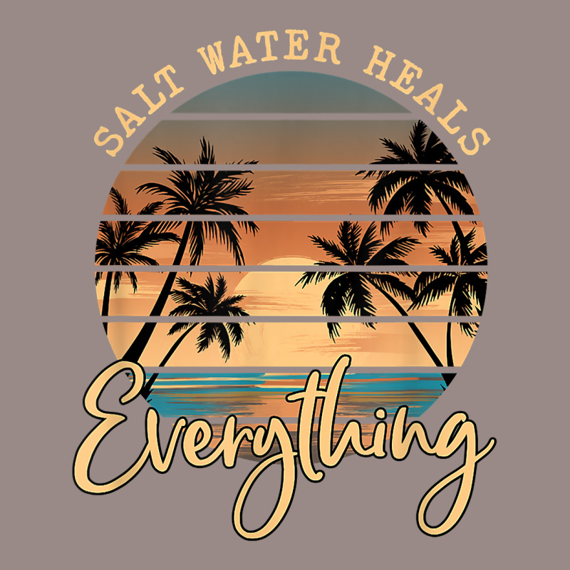 Saltwater Heals Everything Retro Summer Vacation Beach Funny T Shirt Vintage T-Shirt by homyfelaego | Artistshot