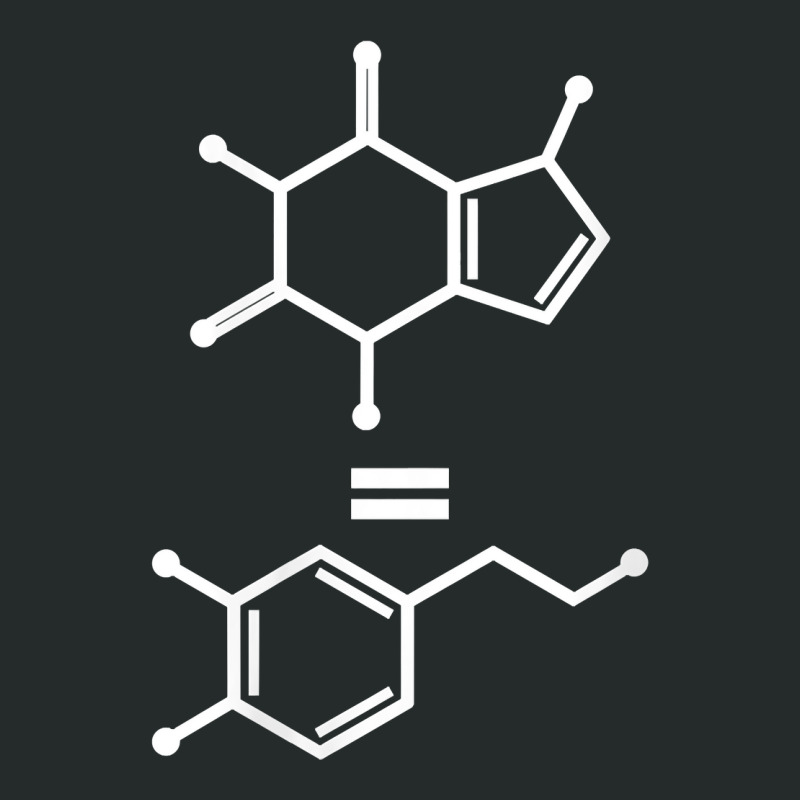 Womens Caffeine Equals Happiness Dopamine Molecule Science Chemist V N Women's Triblend Scoop T-shirt by cm-arts | Artistshot