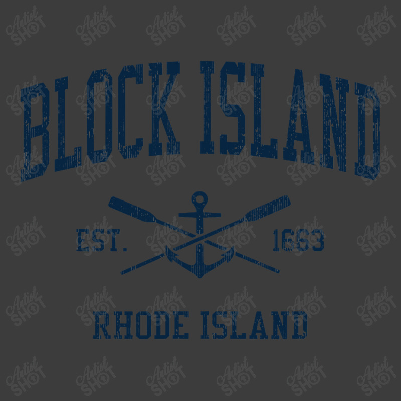 Block Island Ri Vintage Navy Crossed Oars & Boat Anchor Men's Polo Shirt by CUSER3772 | Artistshot