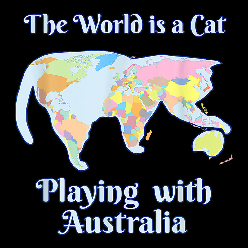 Funny World Is A Cat Playing Map T Shirt Long Sleeve Baby Bodysuit | Artistshot