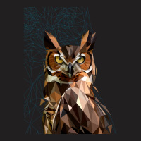 Bubo Bubo Owl Lowpoly Art T-shirt | Artistshot