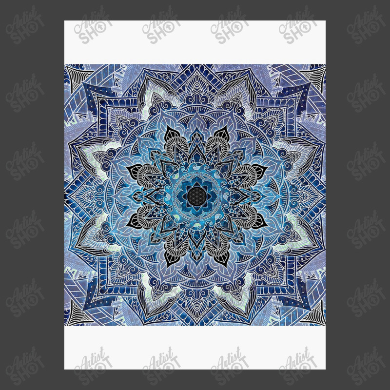 Blue Mandala Vintage T-Shirt by alove | Artistshot