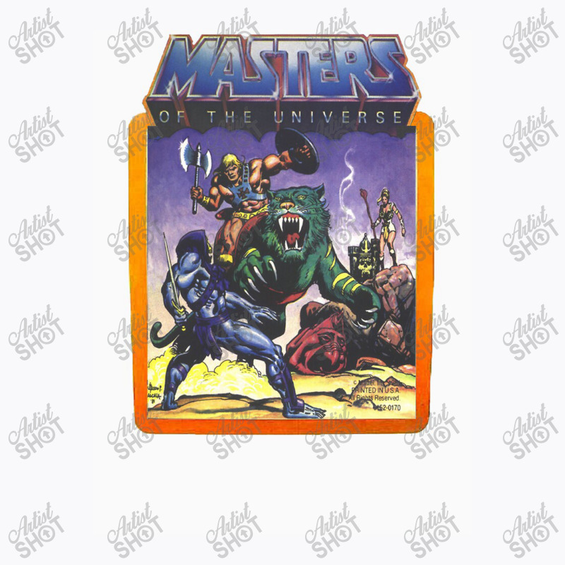 He   Man Masters Of The Universe Battle Scene With Skeletor T-Shirt by alove | Artistshot