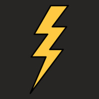 Lightning Bolt Yellow With Black Outlines Ladies Fitted T-shirt | Artistshot