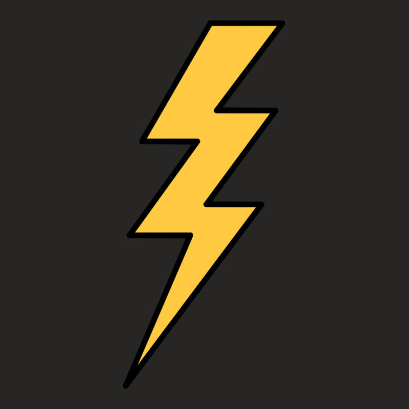 Lightning Bolt Yellow With Black Outlines Ladies Fitted T-Shirt by cm-arts | Artistshot