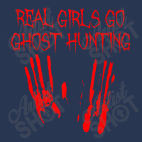 Real Girls Go Ghost Hunting Funny Paranormal Adventures Gift Ladies Denim Jacket | Artistshot