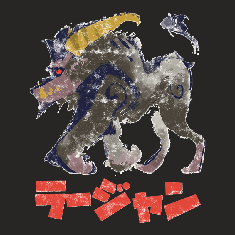 Monsters Hunters Rise Rajang Kanjii Ladies Fitted T-Shirt by cm-arts | Artistshot