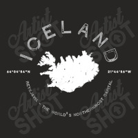 Iceland Graphic Vintage Retro Ladies Fitted T-shirt | Artistshot